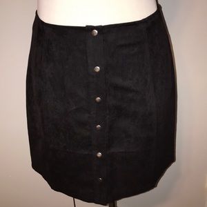 Black suede skirt